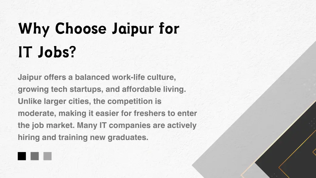 why choose jaipur for it jobs
