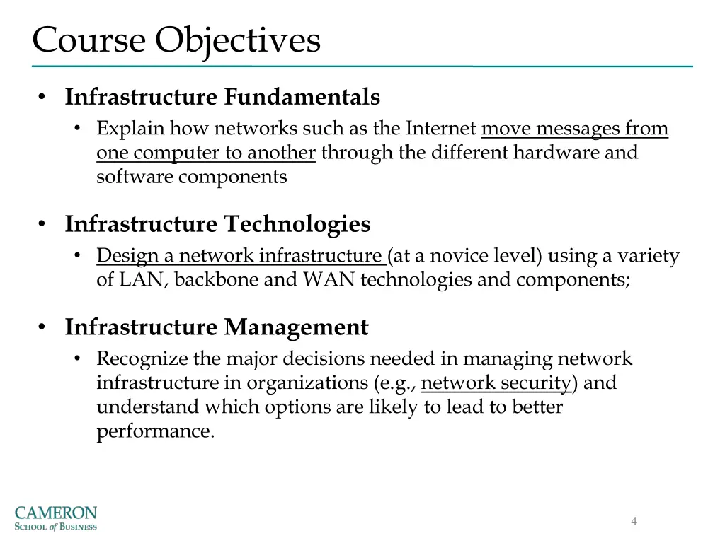 course objectives