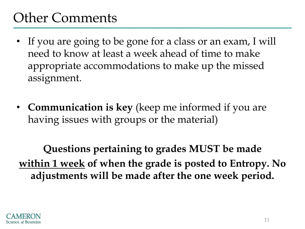 other comments