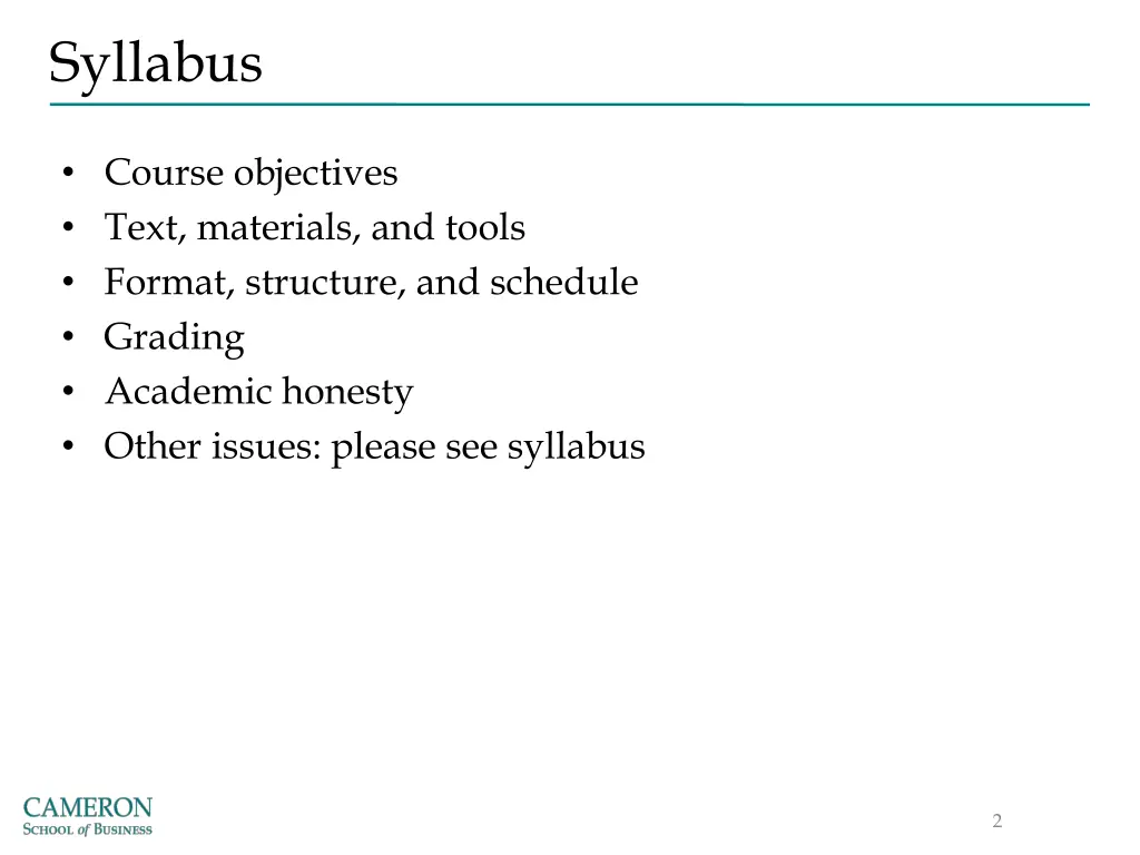 syllabus