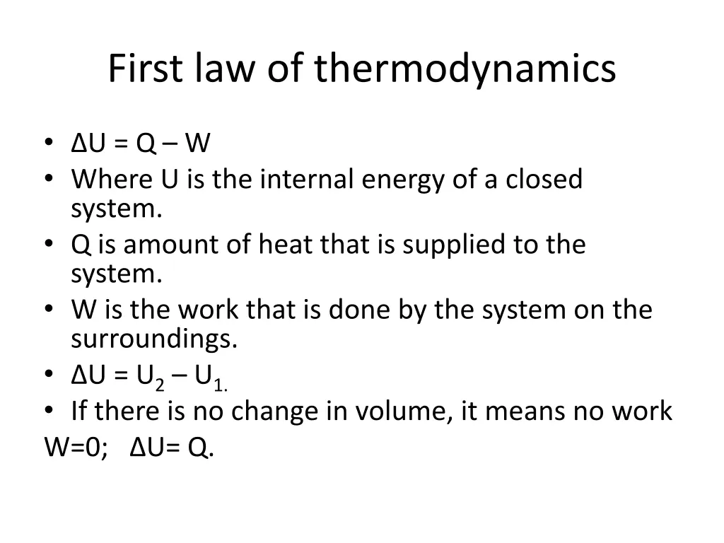 first law of thermodynamics 1