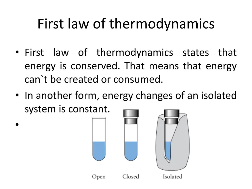 first law of thermodynamics