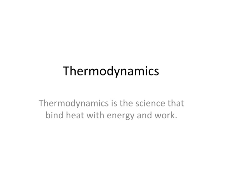thermodynamics