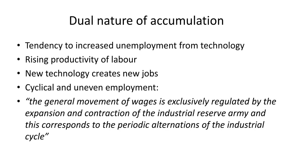 dual nature of accumulation