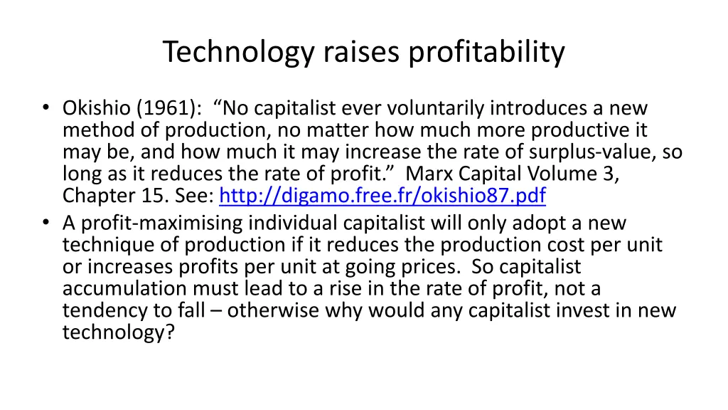 technology raises profitability