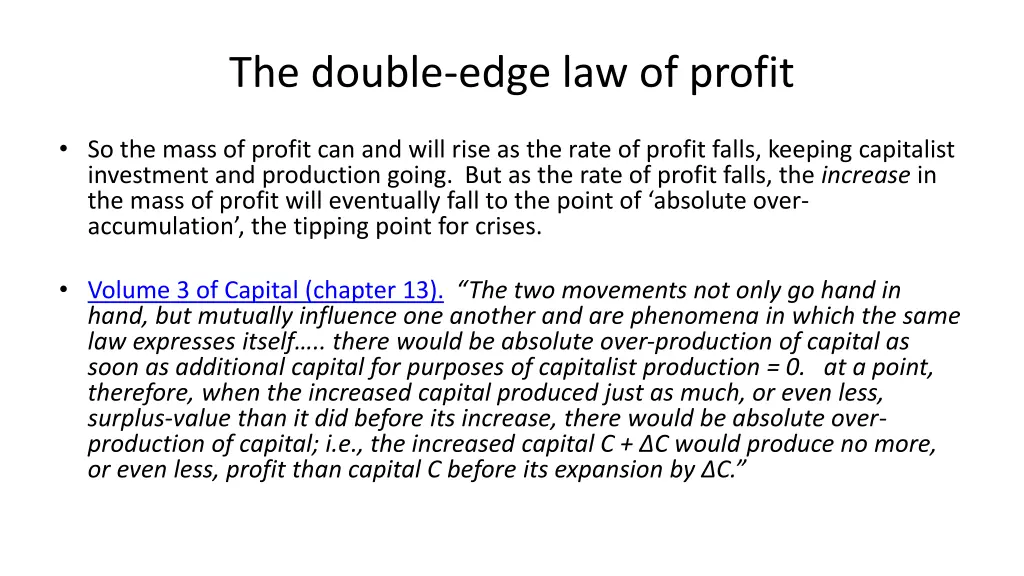 the double edge law of profit