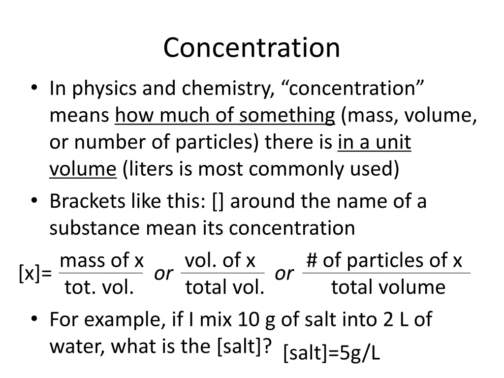 concentration