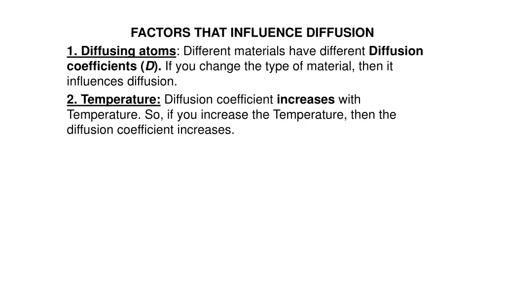 factors that influence diffusion 1 diffusing