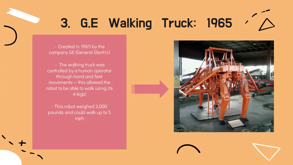 3 g e walking truck 1965