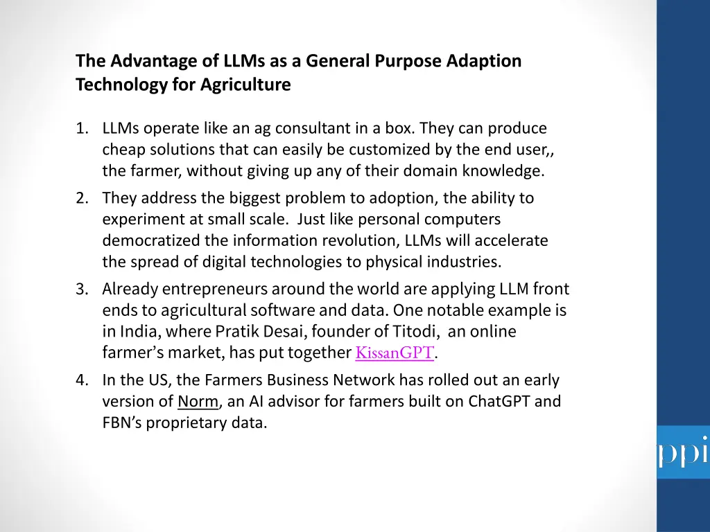 the advantage of llms as a general purpose