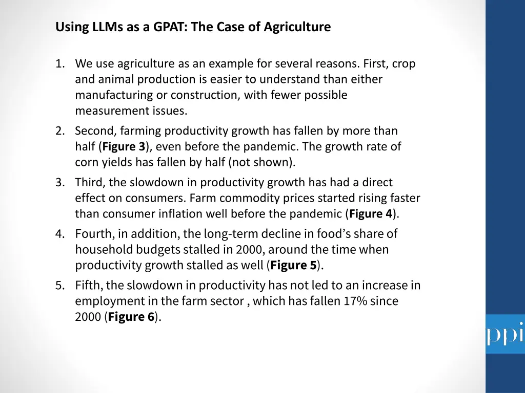 using llms as a gpat the case of agriculture