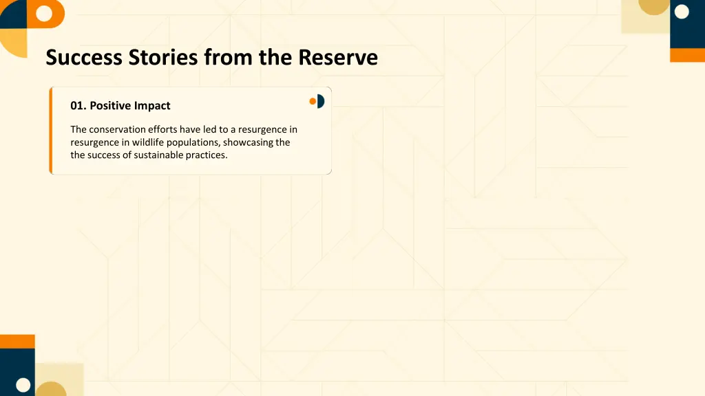 success stories from the reserve
