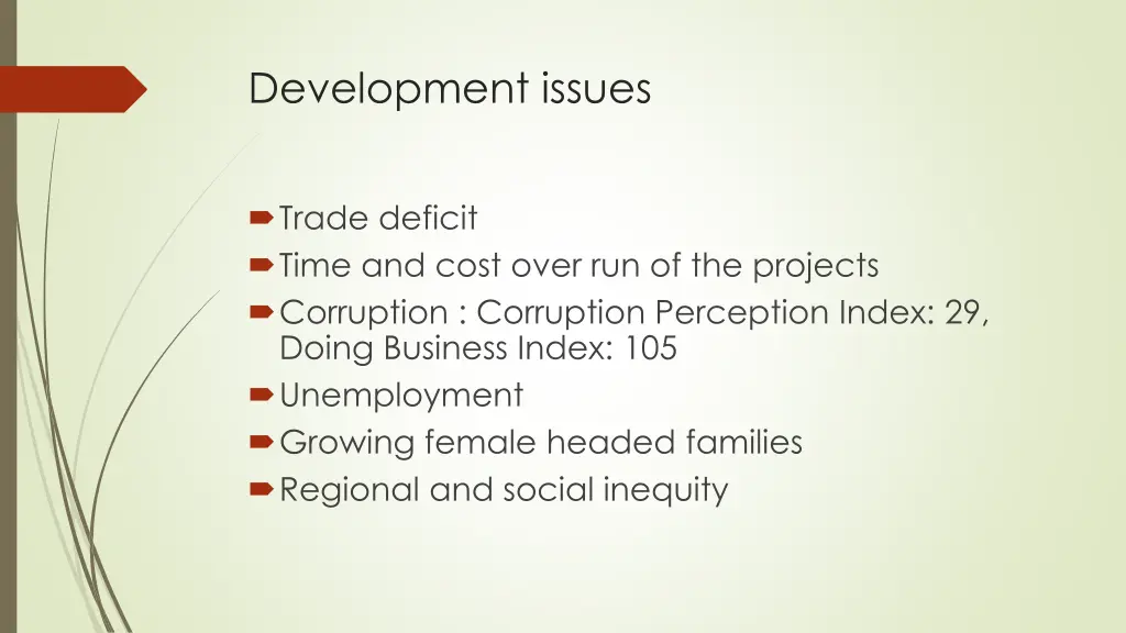 development issues