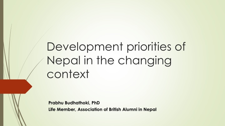development priorities of nepal in the changing