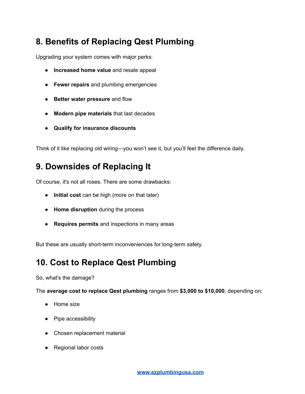 8 benefits of replacing qest plumbing
