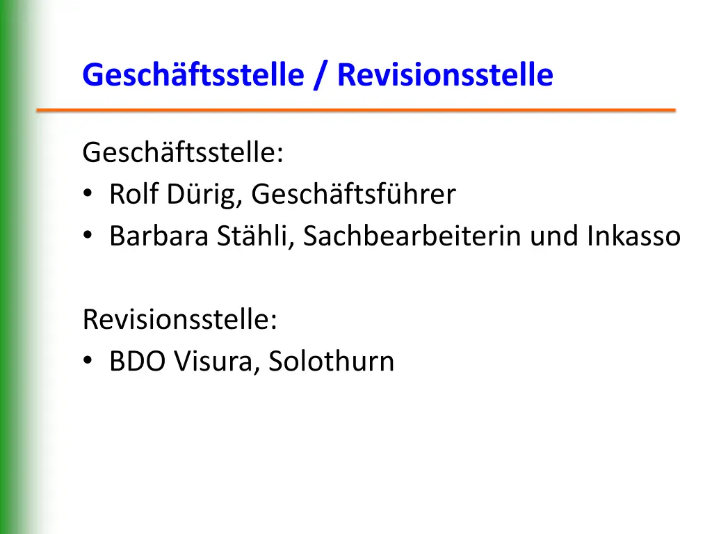 gesch ftsstelle revisionsstelle