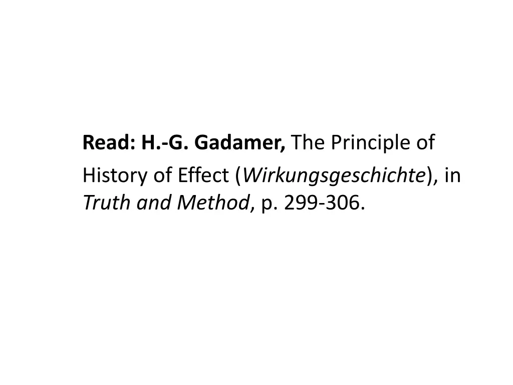 read h g gadamer the principle of history