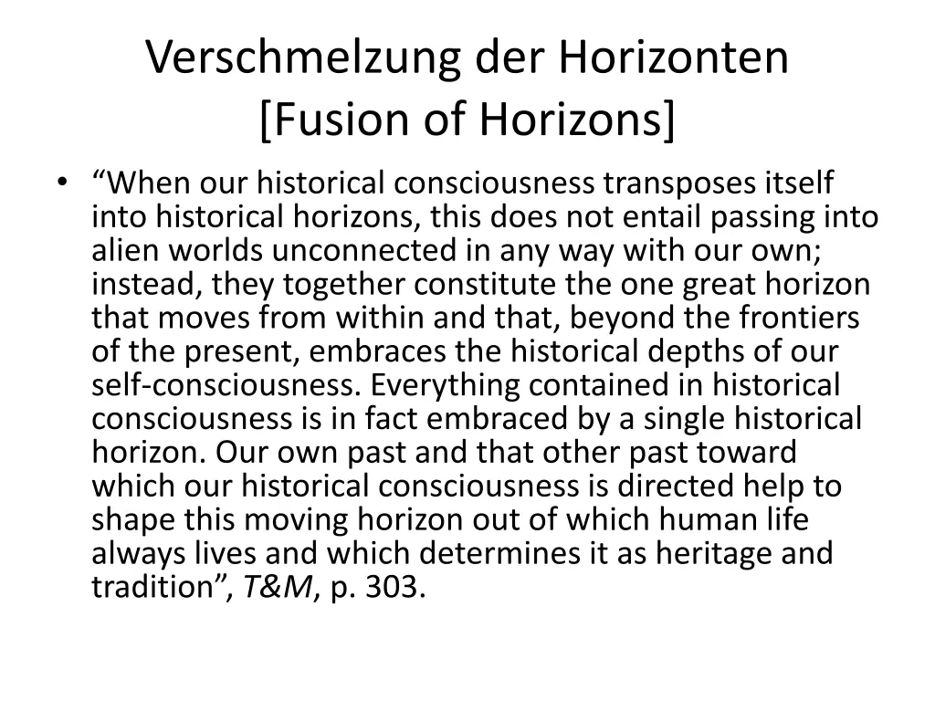 verschmelzung der horizonten fusion of horizons
