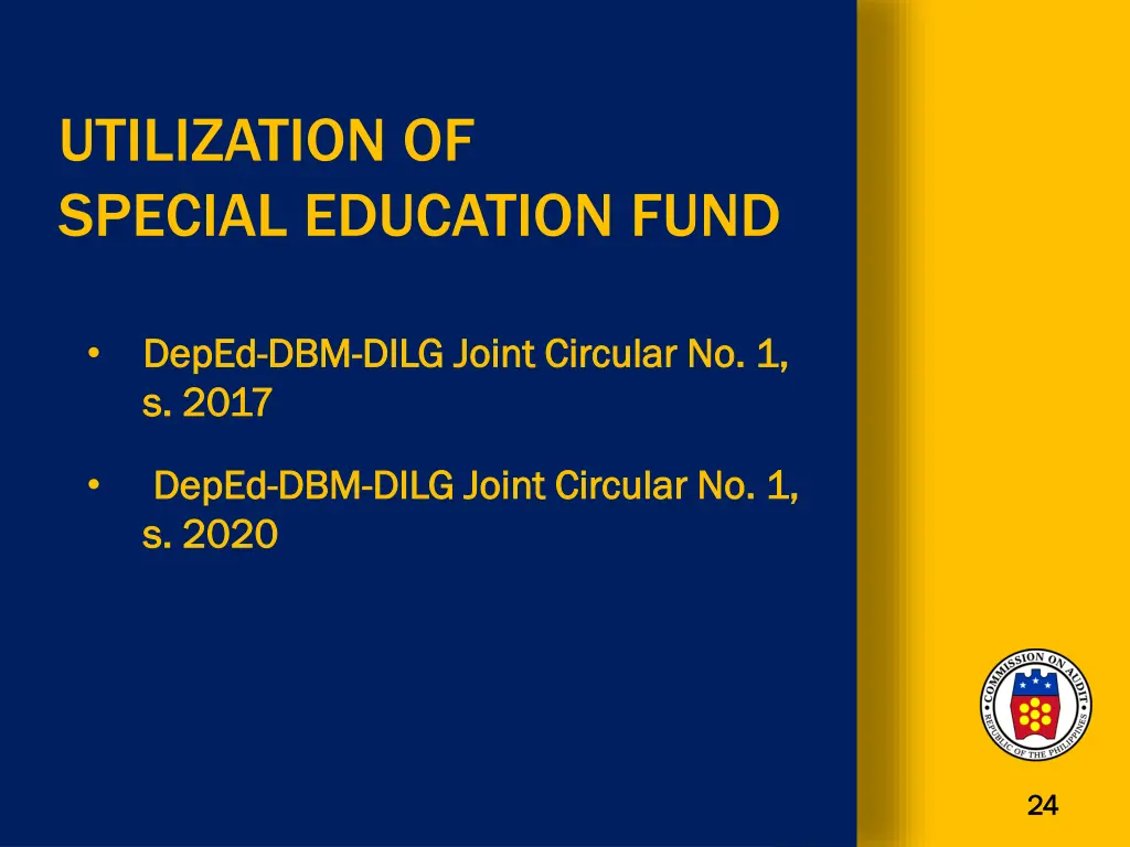 utilization of special education fund