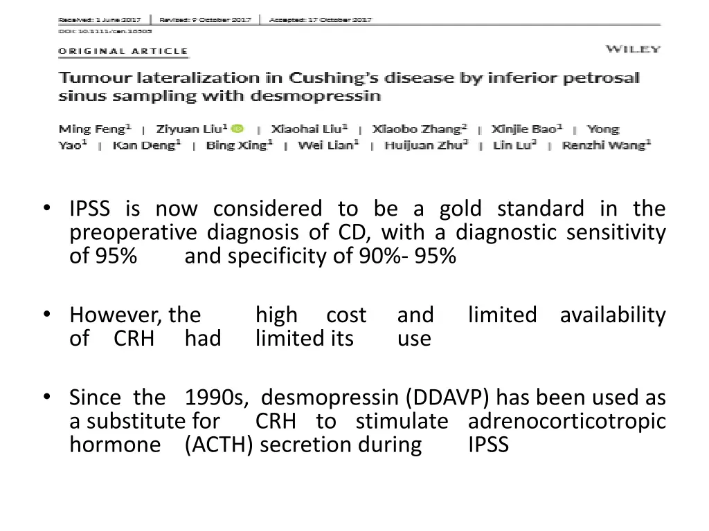 ipss is now considered to be a gold standard