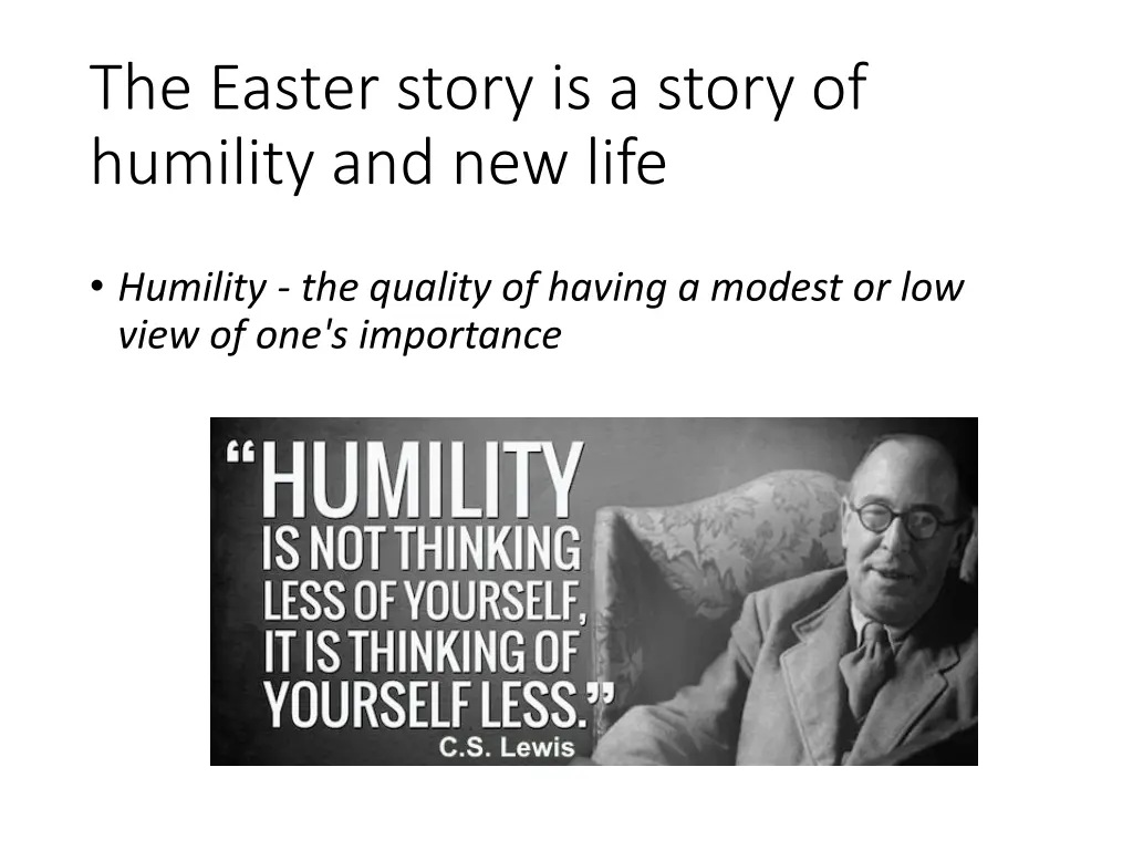 the easter story is a story of humility
