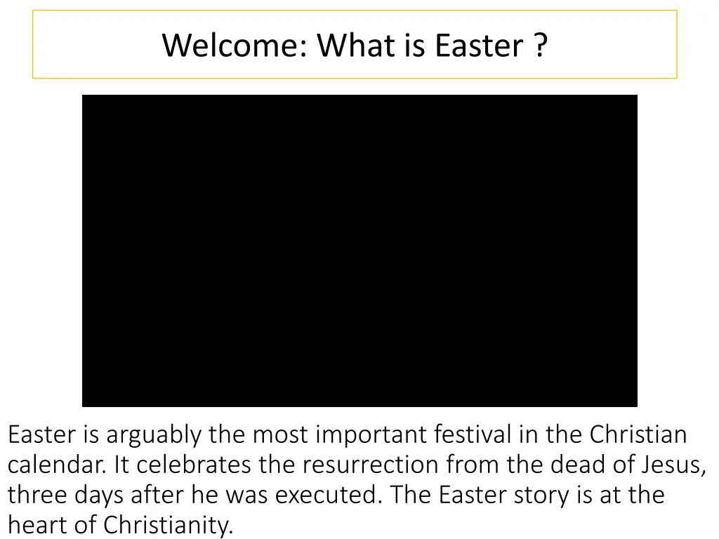 welcome what is easter