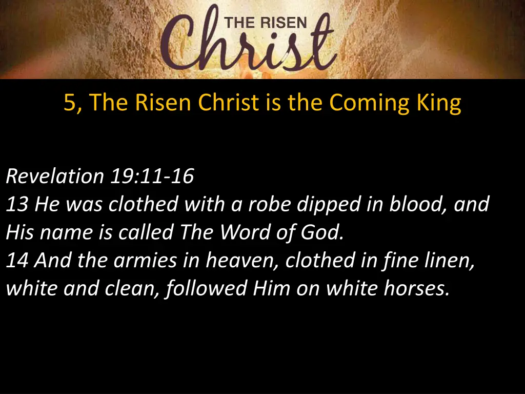5 the risen christ is the coming king 1