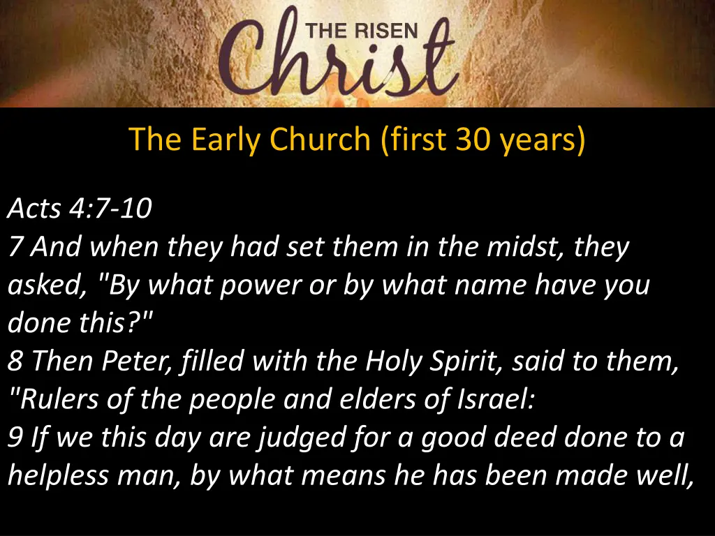 the early church first 30 years 3