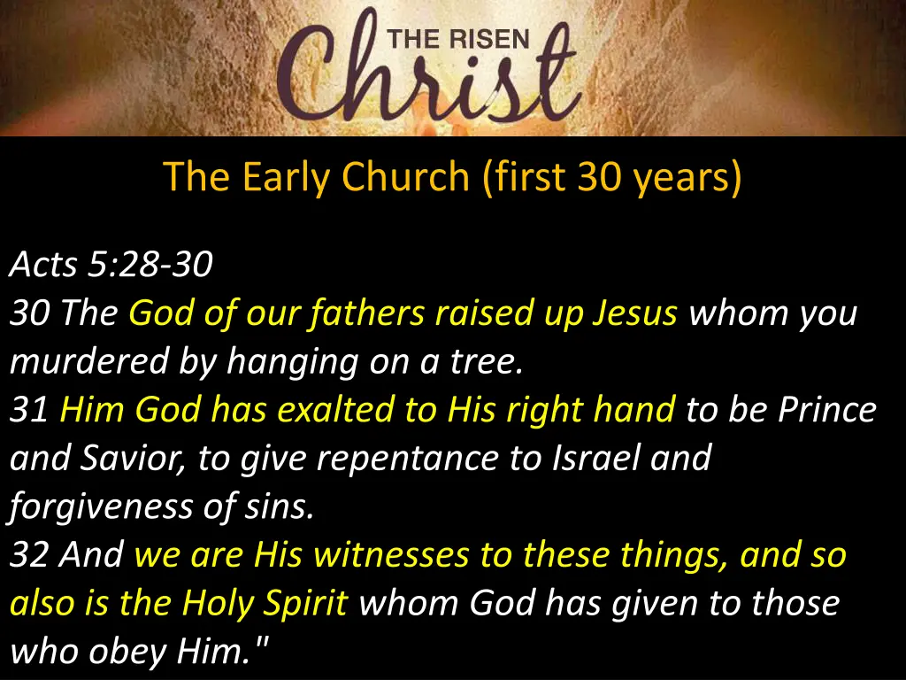 the early church first 30 years 6