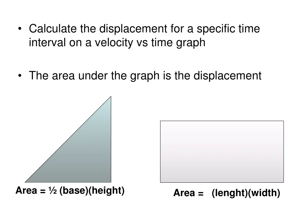 calculate the displacement for a specific time