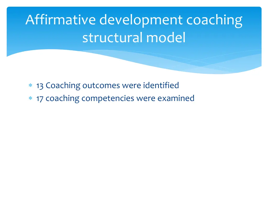 affirmative development coaching structural model