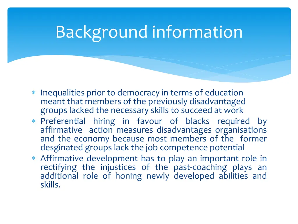 background information