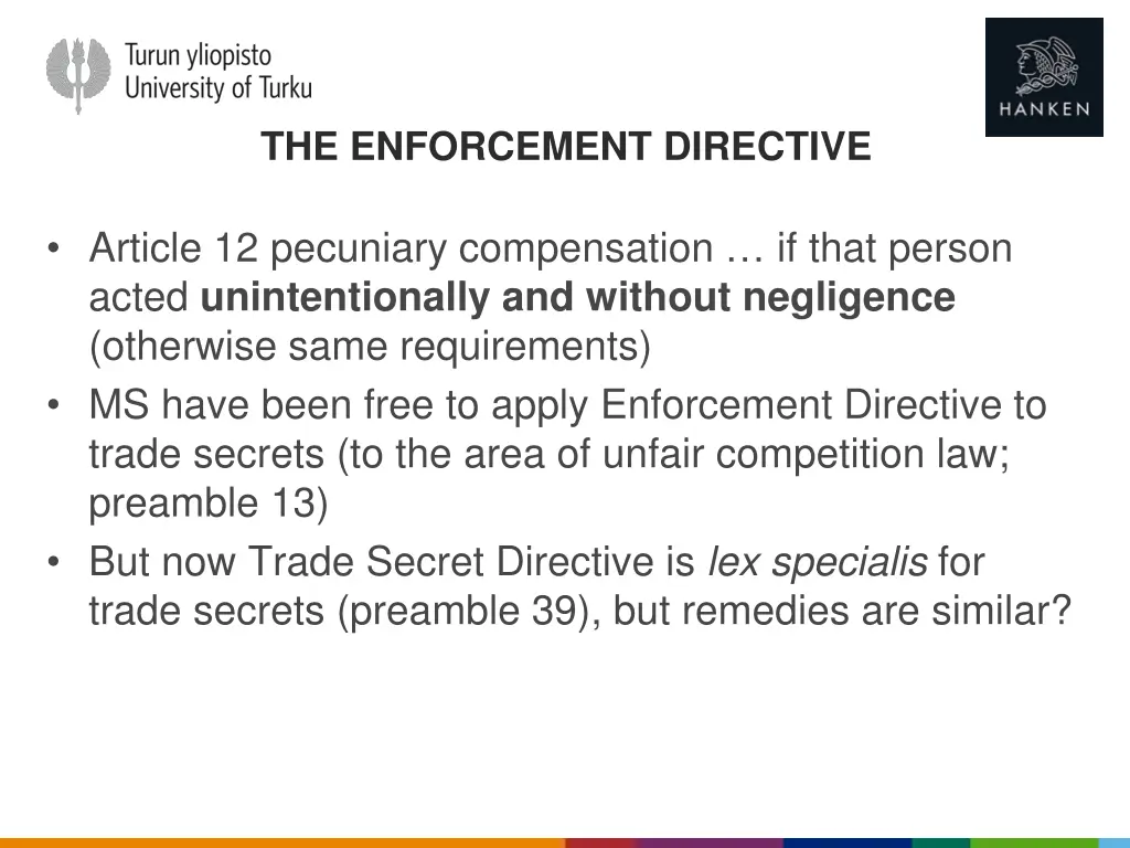 the enforcement directive