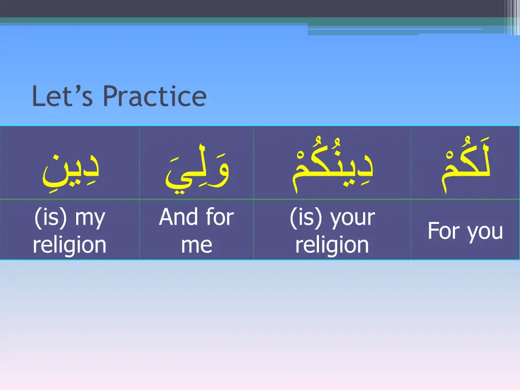 let s practice is my religion