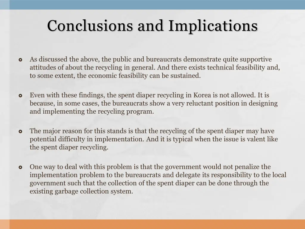 conclusions and implications