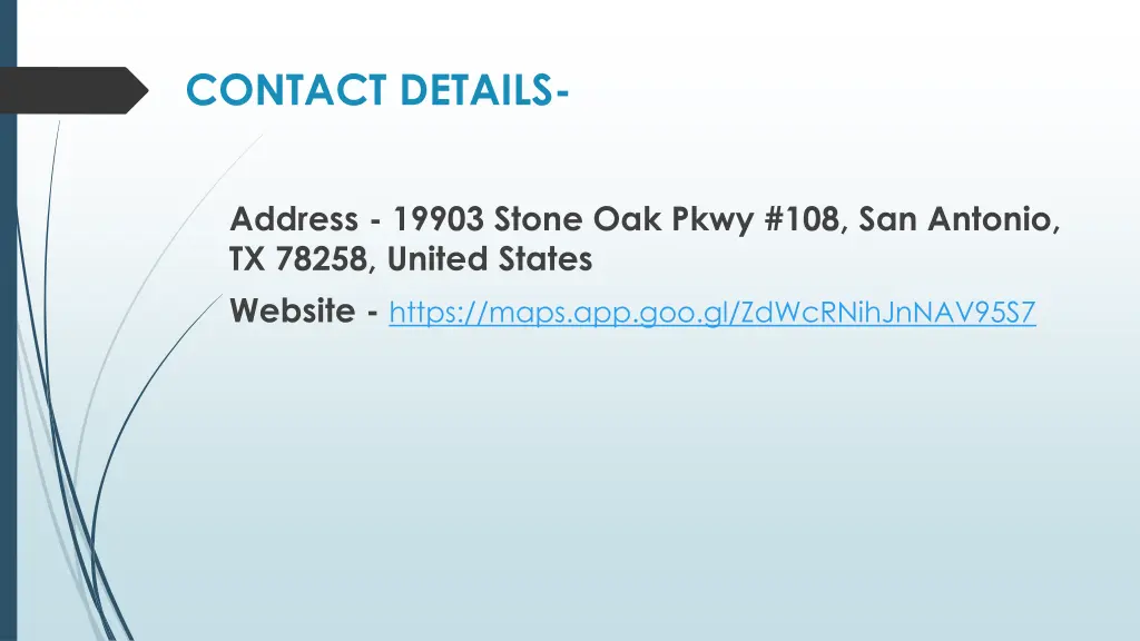 contact details