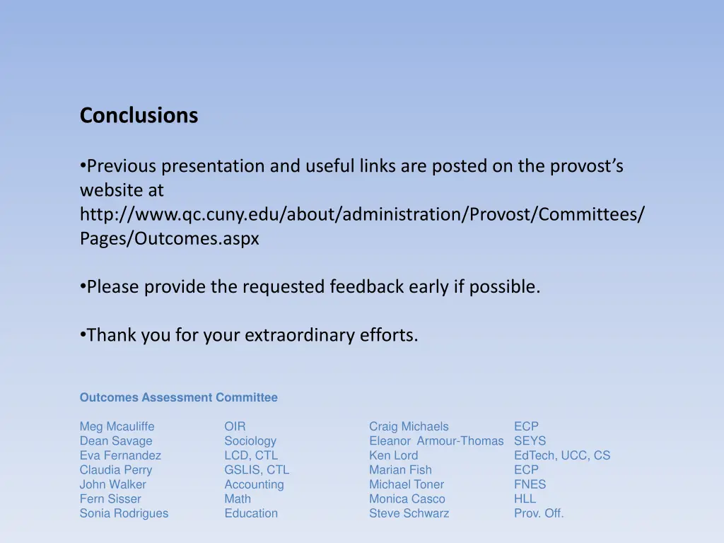 conclusions