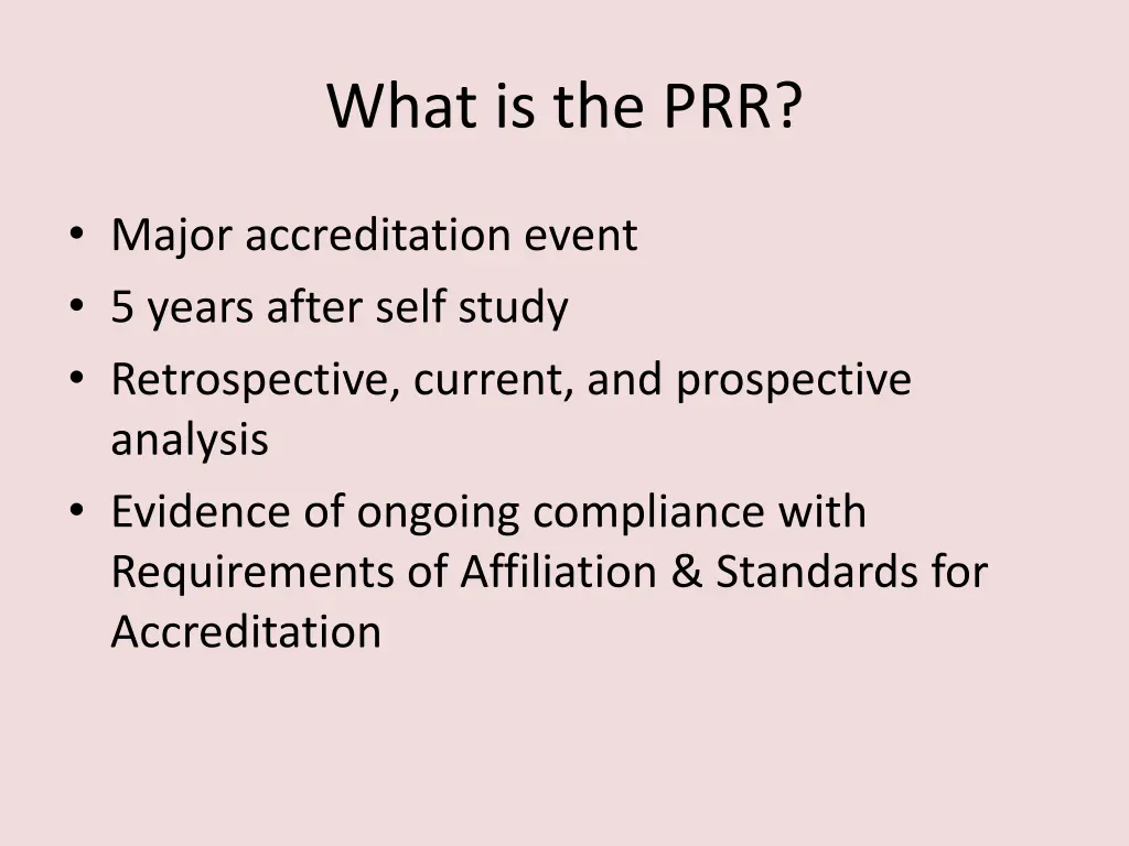 what is the prr
