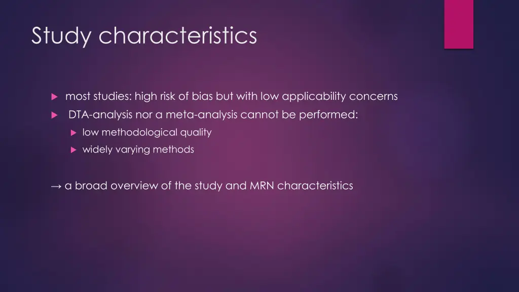 study characteristics