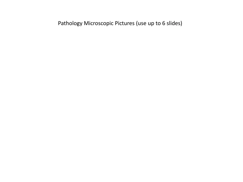 pathology microscopic pictures use up to 6 slides