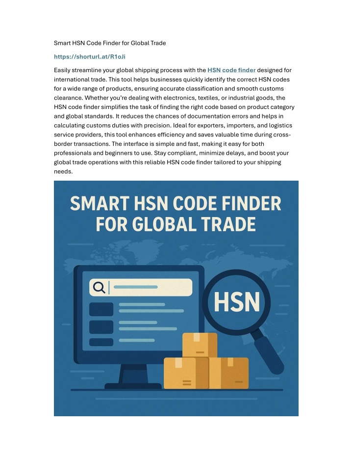 smart hsn code finder for global trade
