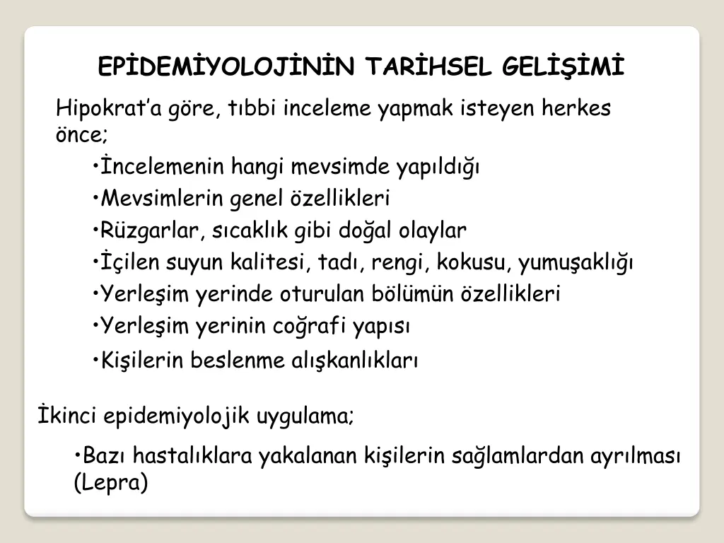 ep dem yoloj n n tar hsel gel m hipokrat