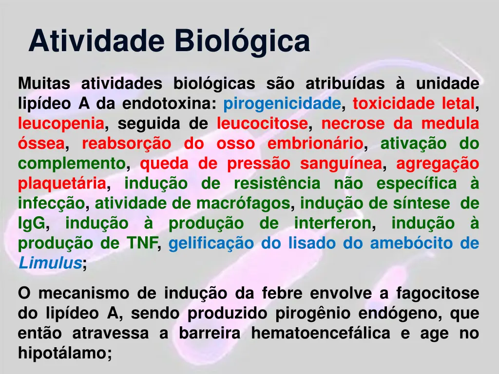 atividade biol gica