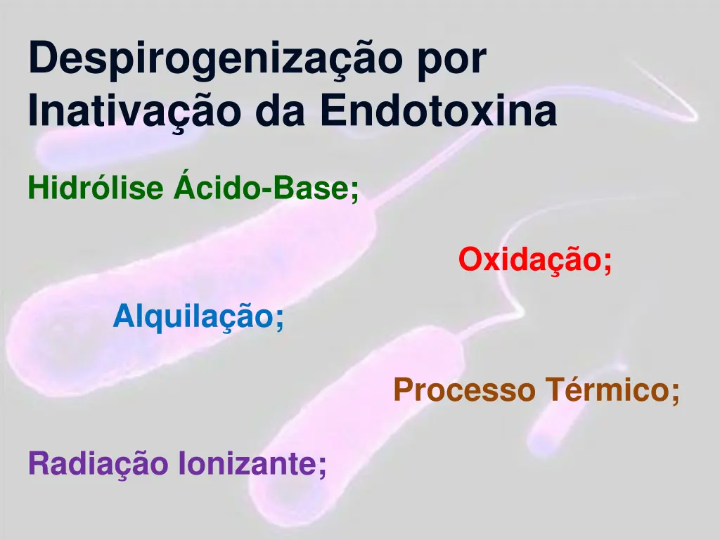 despirogeniza o por inativa o da endotoxina