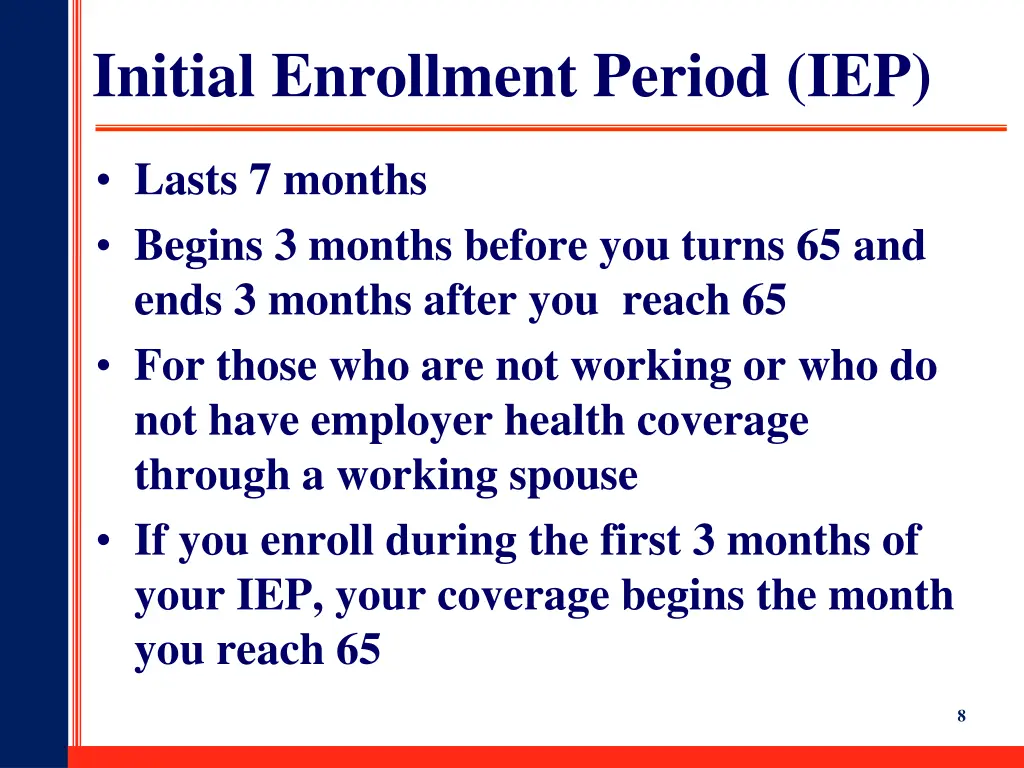 initial enrollment period iep