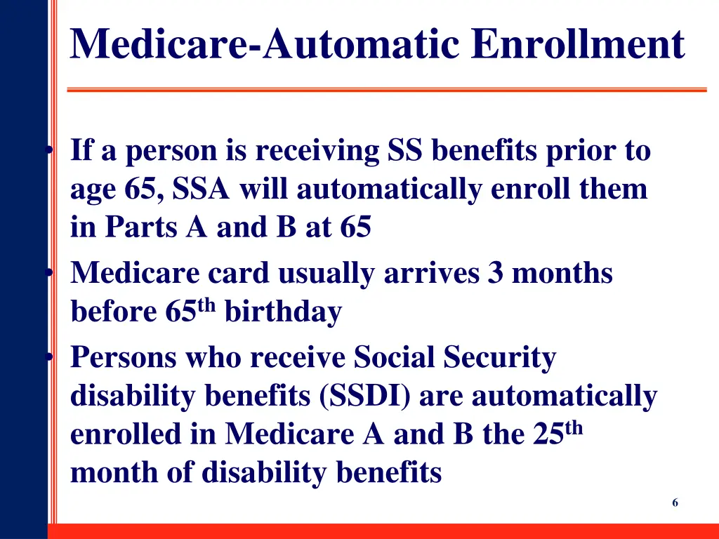 medicare automatic enrollment