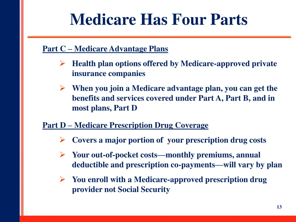 medicare has four parts 1