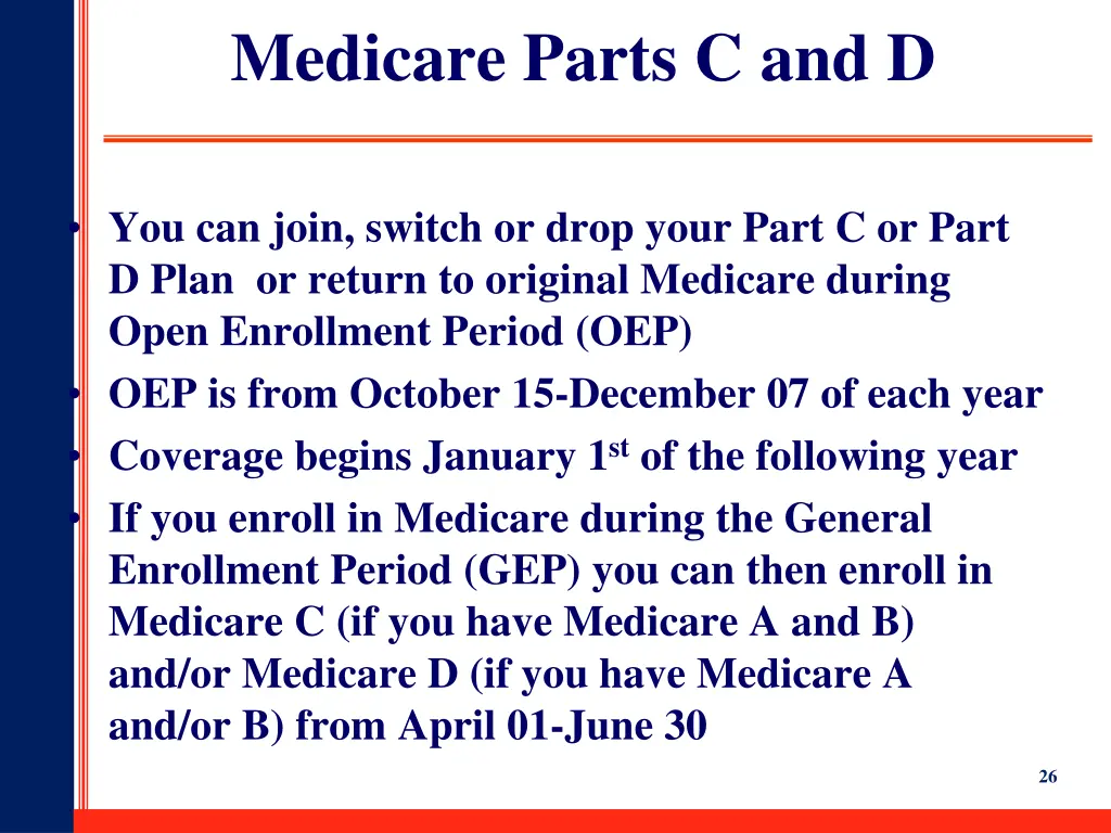 medicare parts c and d