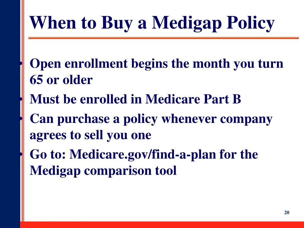 when to buy a medigap policy