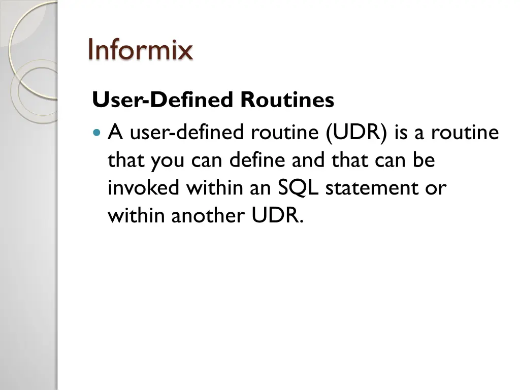 informix 1